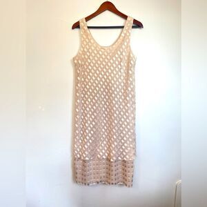 Vintage Patra Sleeveless 2 Tiered Gold Cocktail Dress Size 14